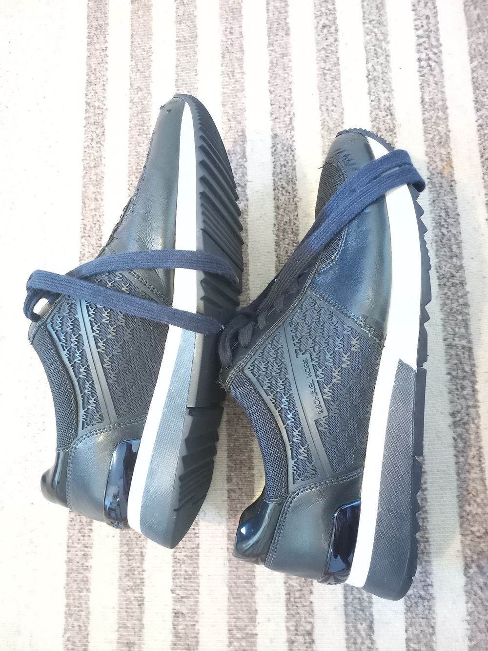 Michael Kors Navy Lace-Up Sneakers - Picture 6 of 8